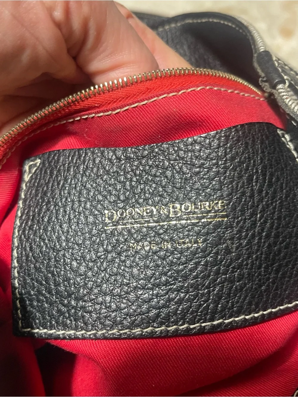 Vintage Dooney & Bourke Pyramid Signature Logo Plaid Sling backpack